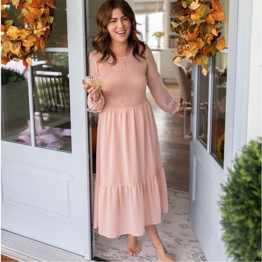 Mad About Style For the Jilly Box Grace Midi Dress in Misty Rose - Size XS